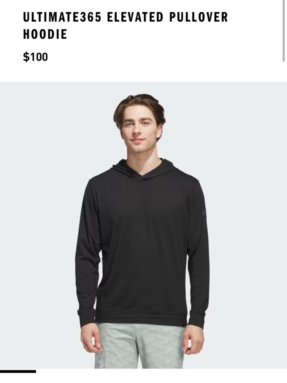 Adidas Ultimate Elevated Pullover Hoodie - Black size large